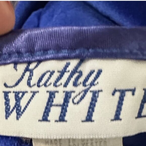 she wore blue velvet Kathy White VTG Robe Sz 3XL lounger duster Knee Long EUC - Picture 7 of 8